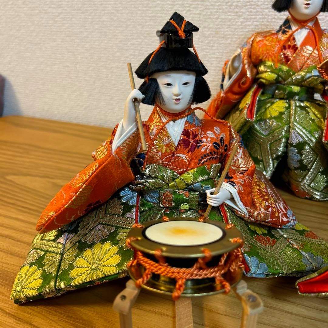 雛人形 五人囃子 桐箱付き 京人形 松屋 雛人形 五人囃子 桐箱